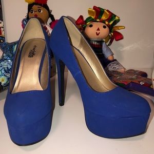 Vibrant blue heels